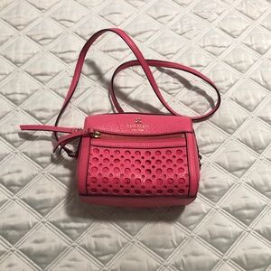 Kate Spade Hot Pink with Gold looloo Perri Lane Bubbles Bag
